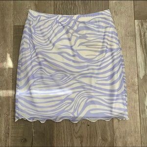 Purple Zebra Print Skirt